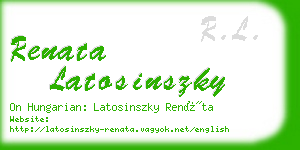 renata latosinszky business card